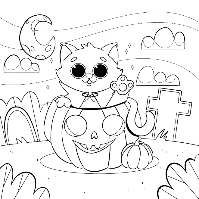 Free Halloween Picture To Color In