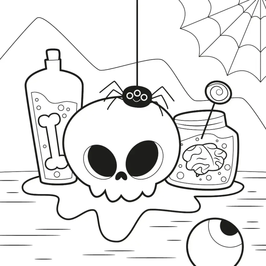 Free Halloween Picture To Color In