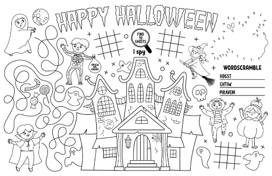 Free Halloween Picture To Color In