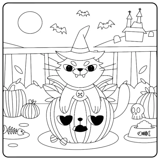 Free Halloween Picture To Color In