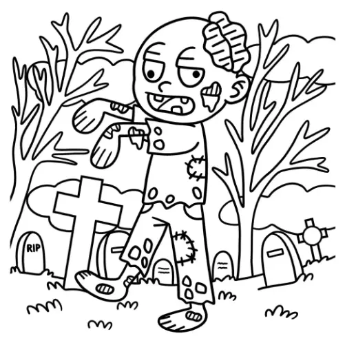 Free Halloween Picture To Color In