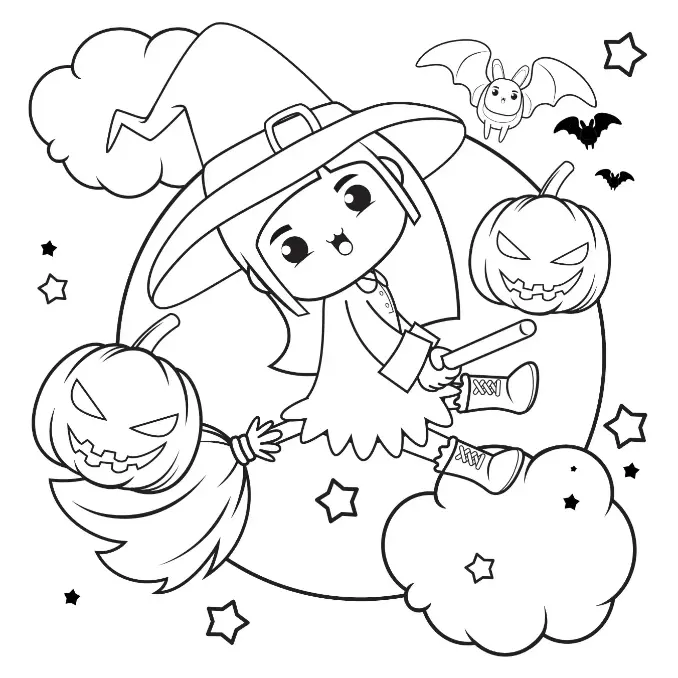 Free Halloween Picture To Color In