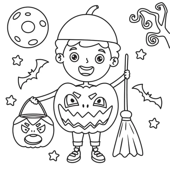 Free Halloween Picture To Color In