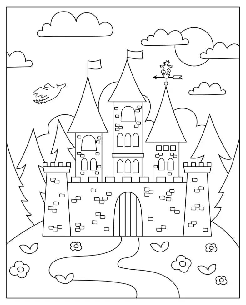 Free History Picture To Color In