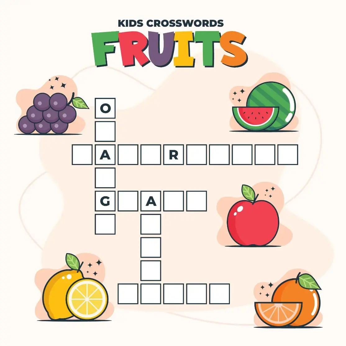 Free Crossword Puzzle game for kids