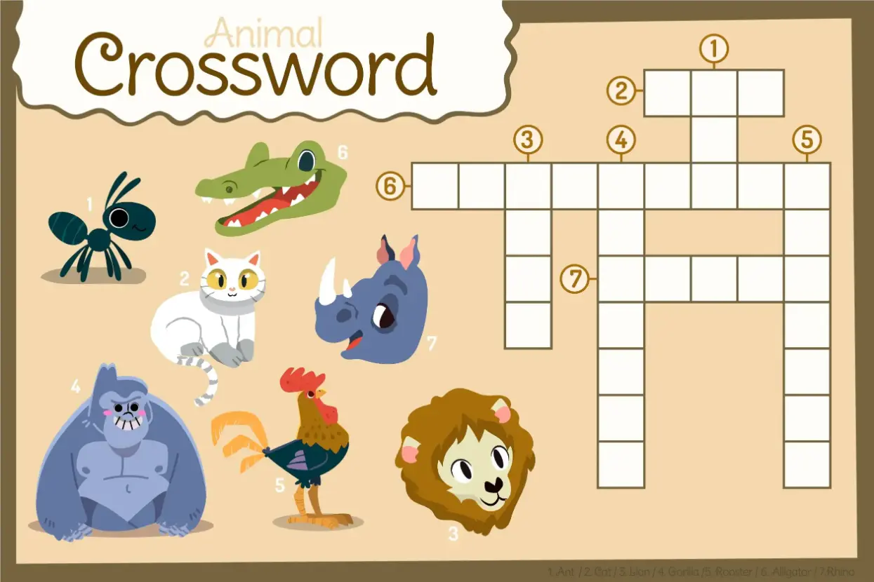 Free Crossword Puzzle game for kids