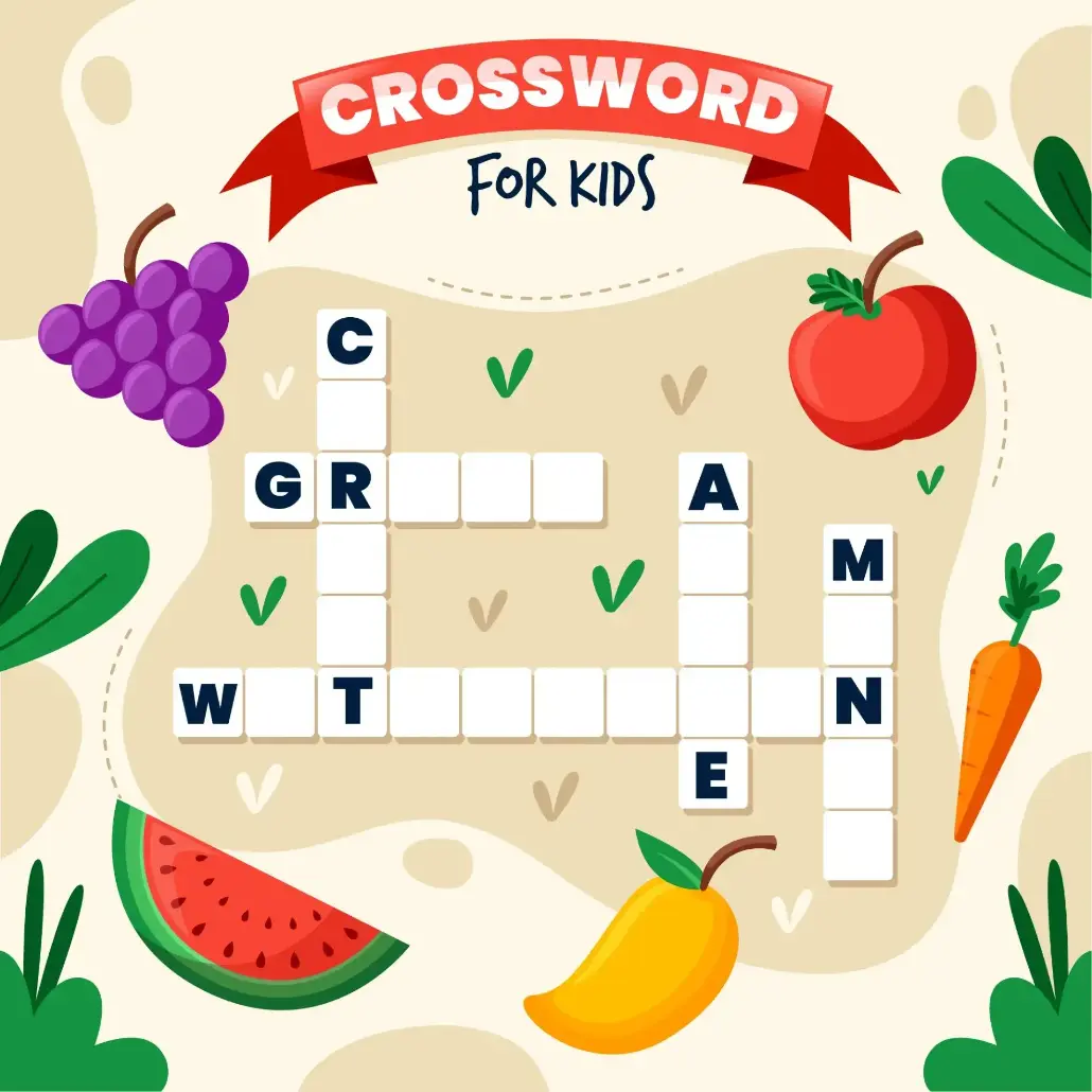 Free Crossword Puzzle game for kids