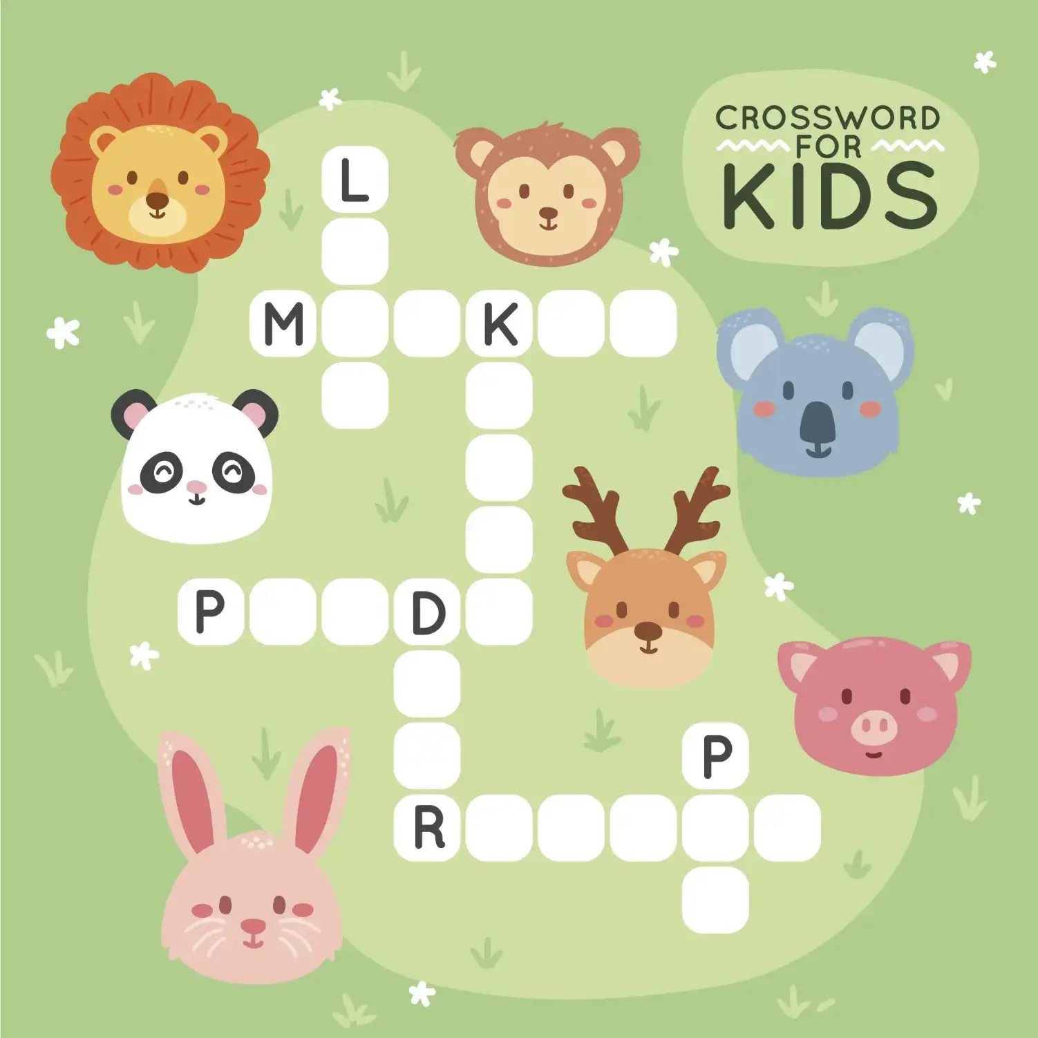 Free Crossword Puzzle game for kids