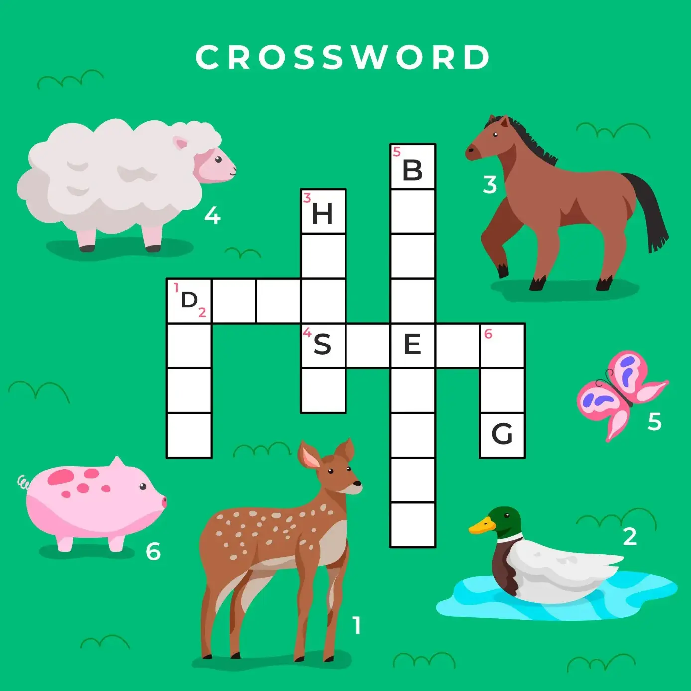 Free Crossword Puzzle game for kids