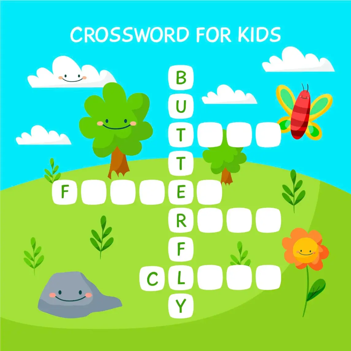 Free Crossword Puzzle game for kids