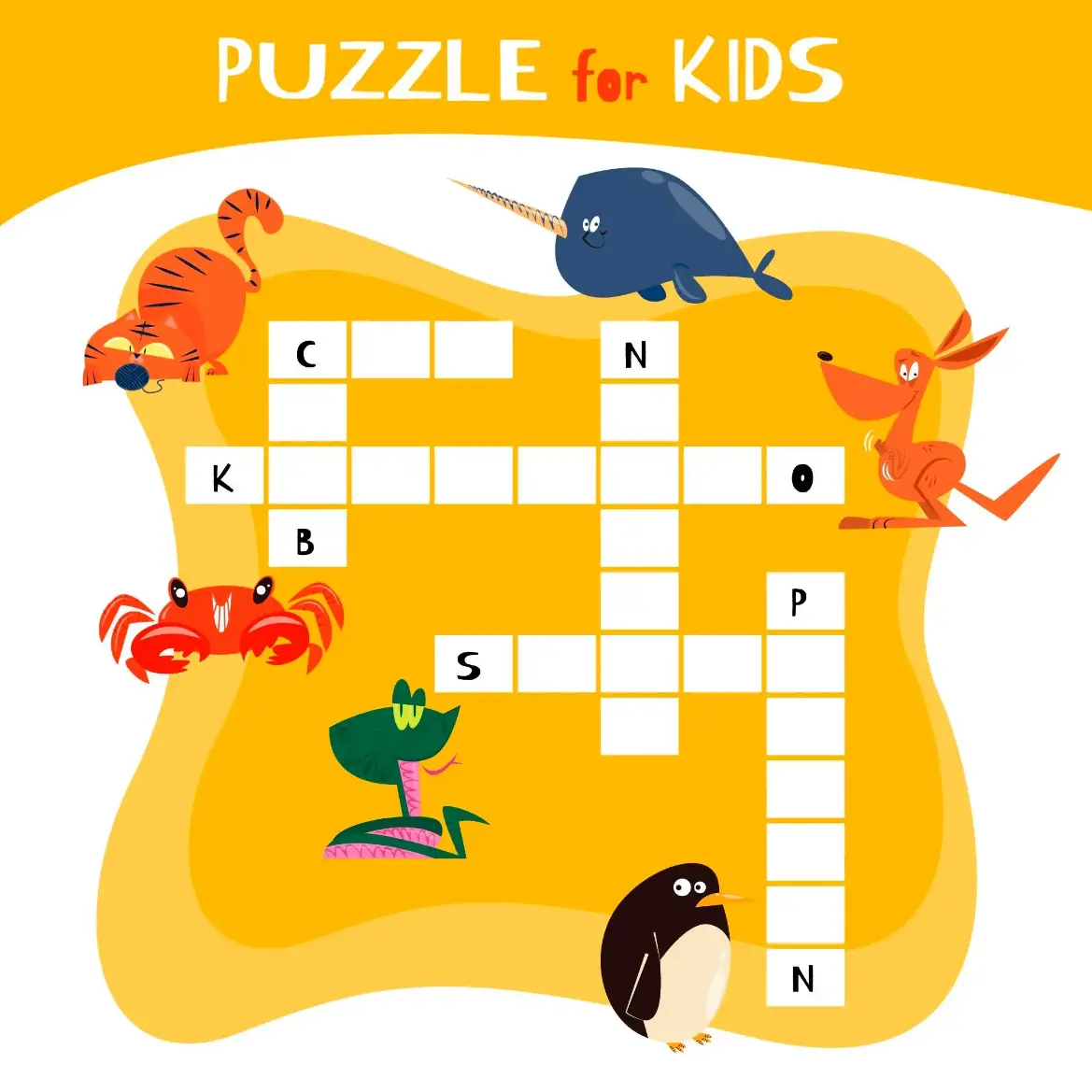 Free Crossword Puzzle game for kids