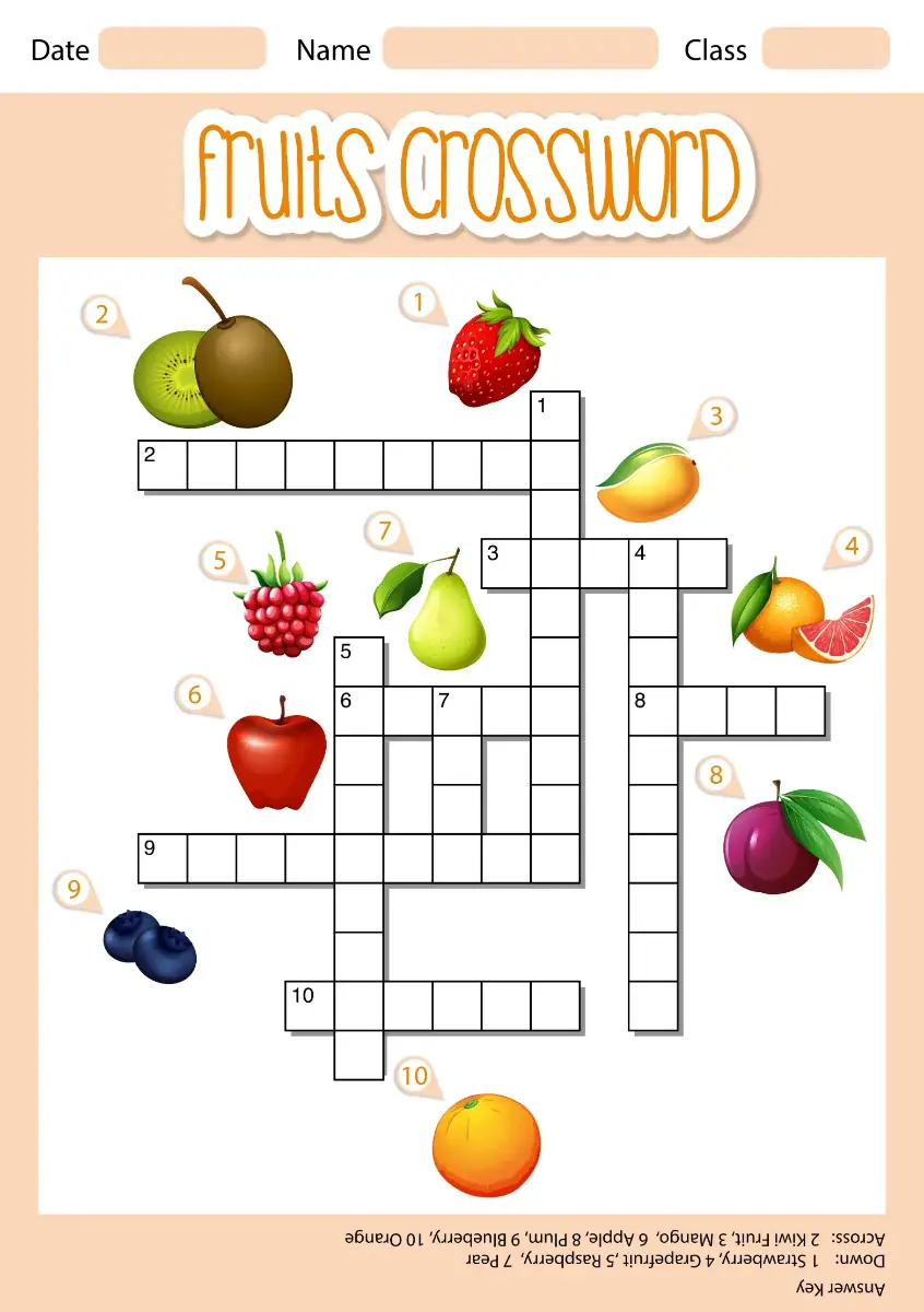 Free Crossword Puzzle game for kids