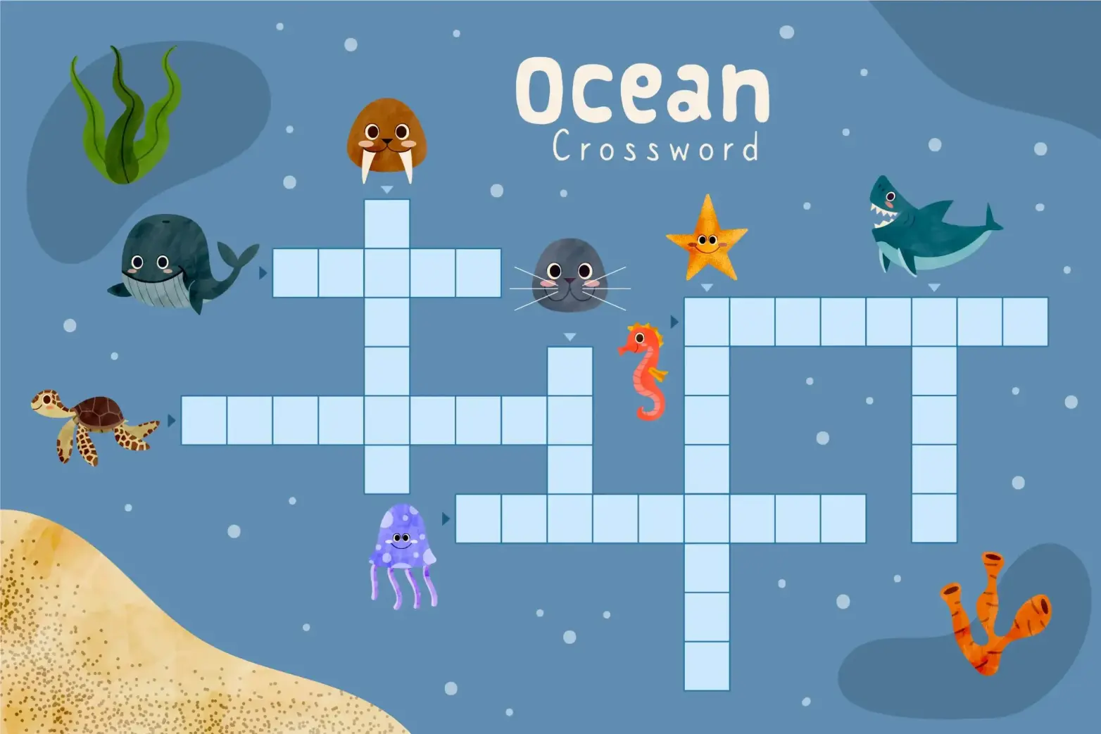 Free Crossword Puzzle game for kids