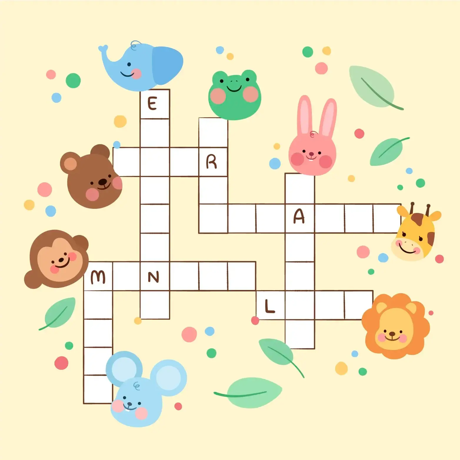 Free Crossword Puzzle game for kids