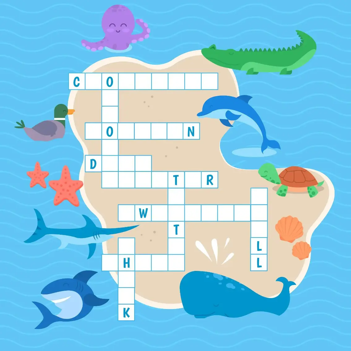 Free Crossword Puzzle game for kids