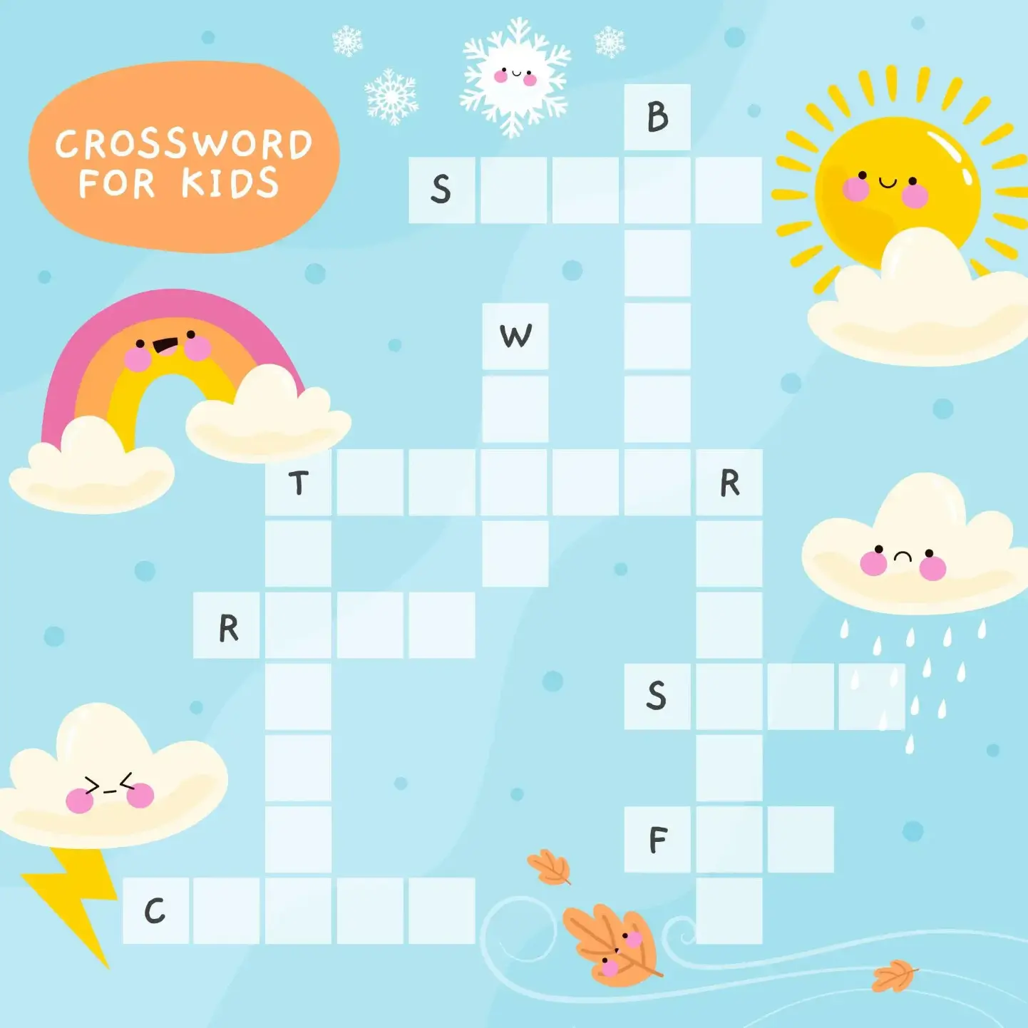 Free Crossword Puzzle game for kids