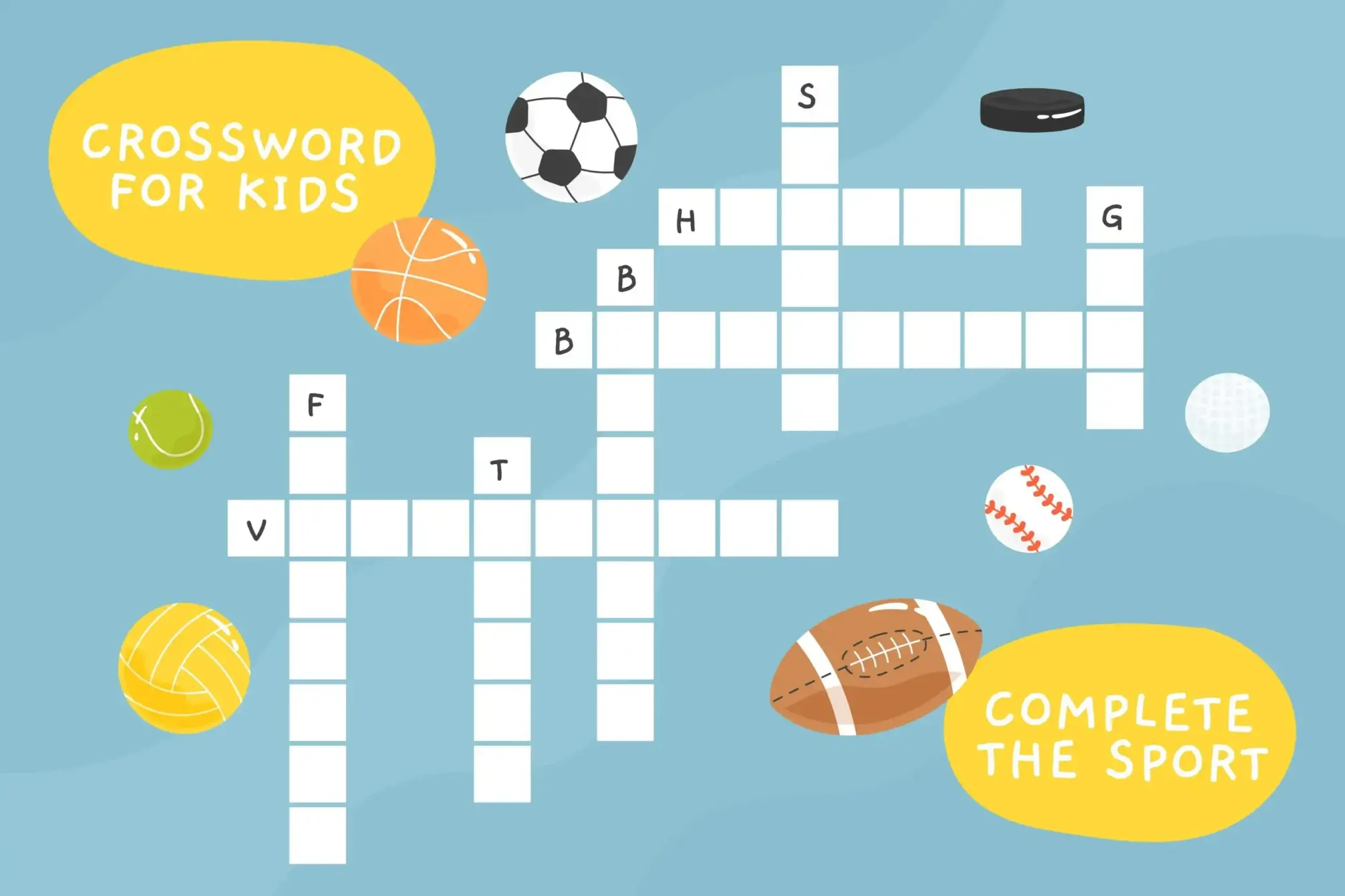 Free Crossword Puzzle game for kids