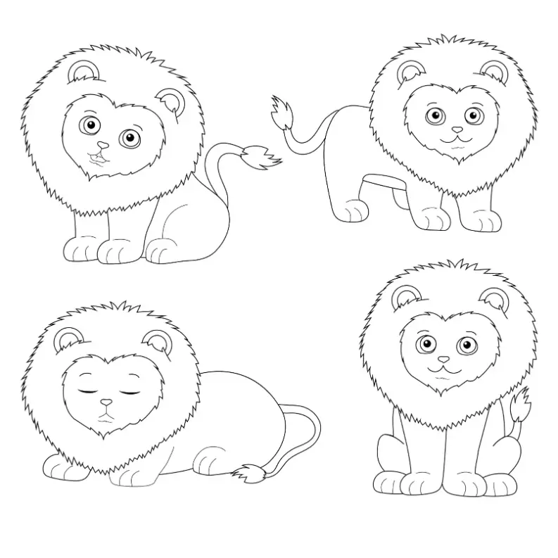 Free Lion Picture To Color In