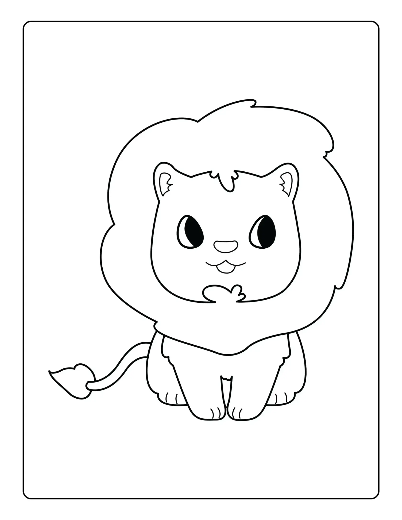 Free Lion Picture To Color In