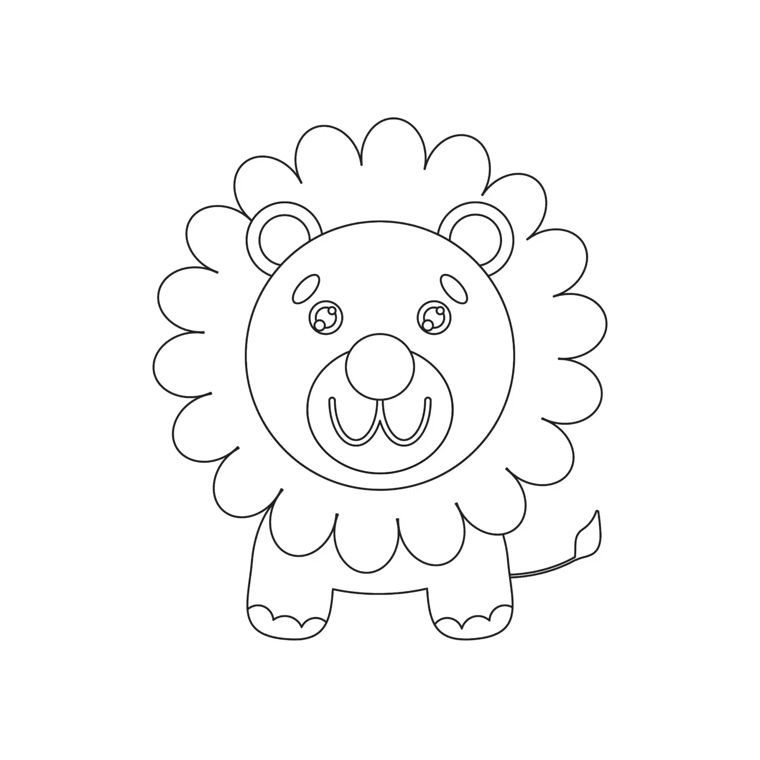 Free Lion Picture To Color In