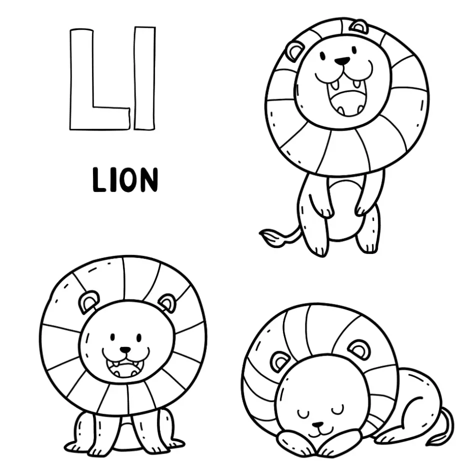 Free Lion Picture To Color In