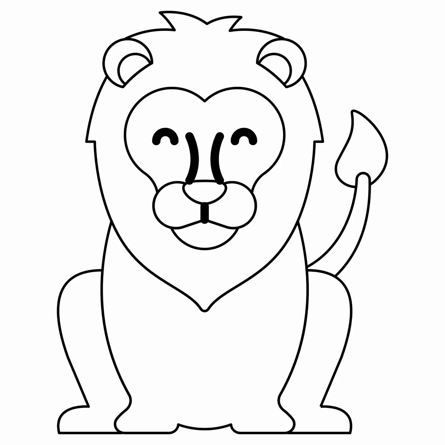 Free Lion Picture To Color In