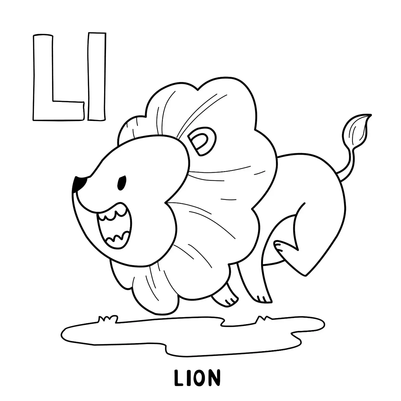 Free Lion Picture To Color In