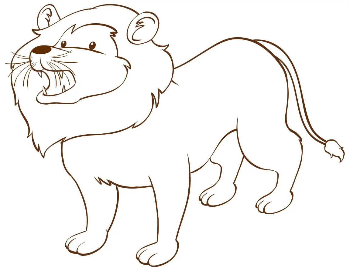 Free Lion Picture To Color In