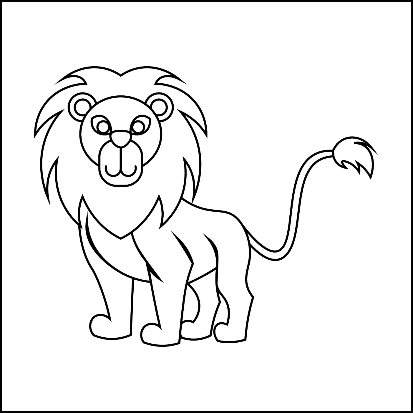 Free Lion Picture To Color In