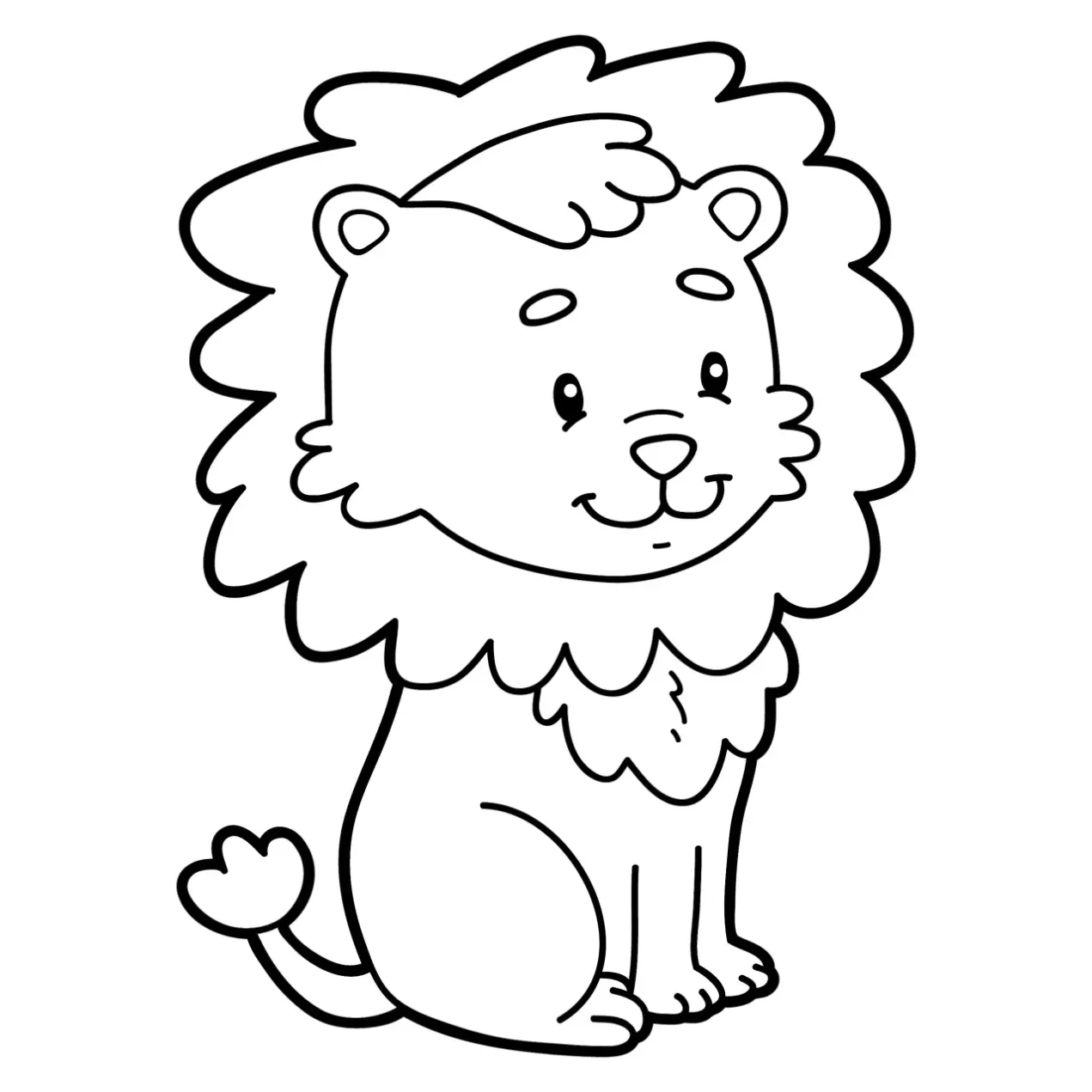 Free Lion Picture To Color In