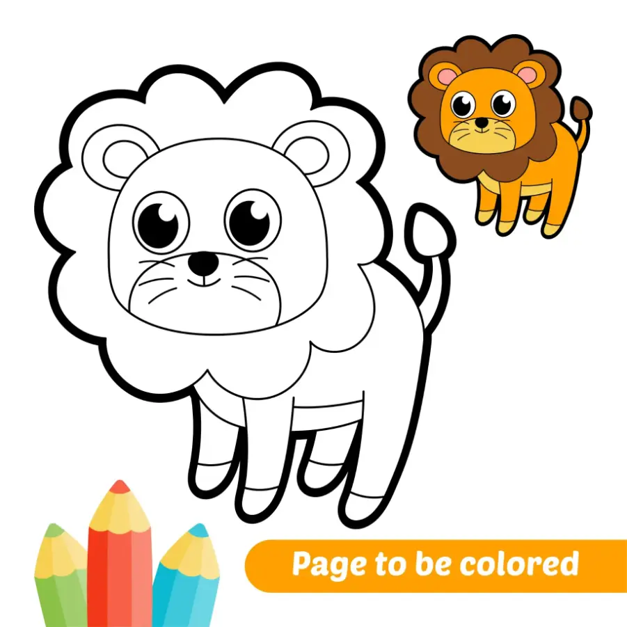 Free Lion Picture To Color In