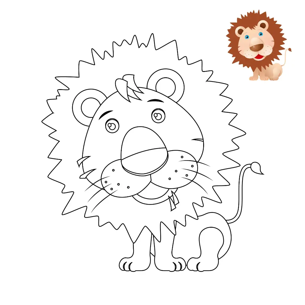 Free Lion Picture To Color In