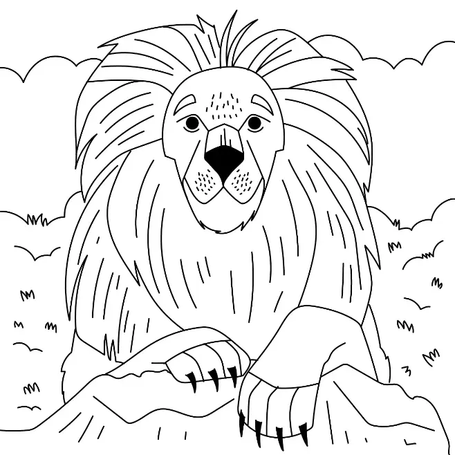 Free Lion Picture To Color In