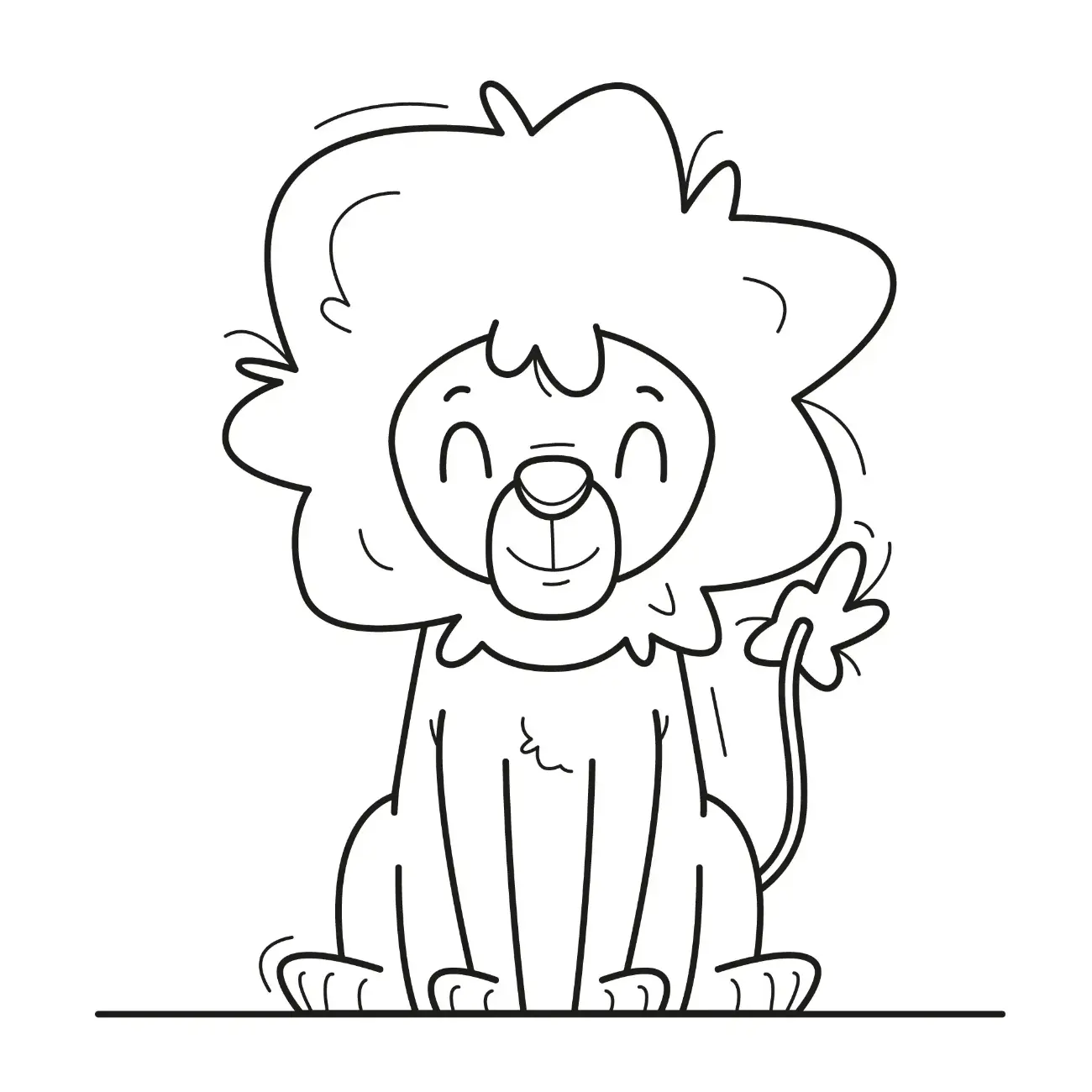 Free Lion Picture To Color In