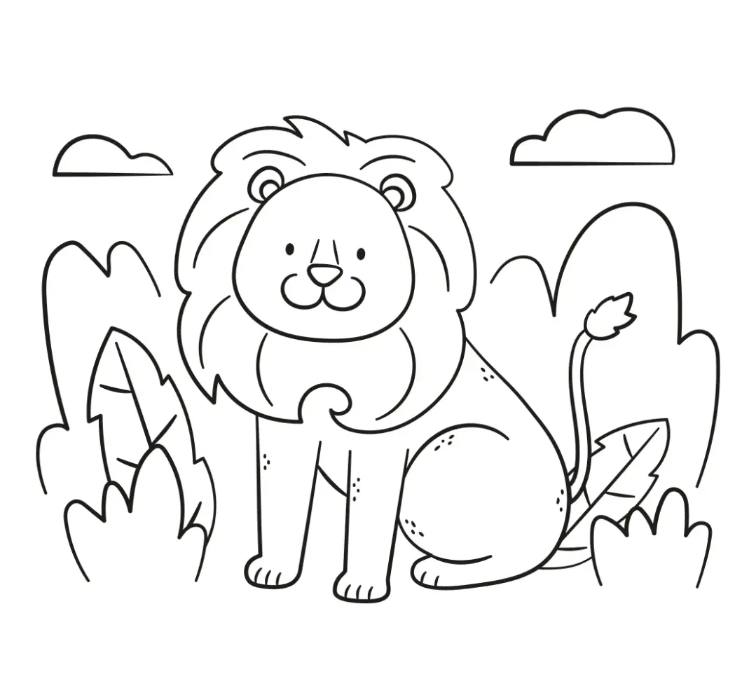 Free Lion Picture To Color In