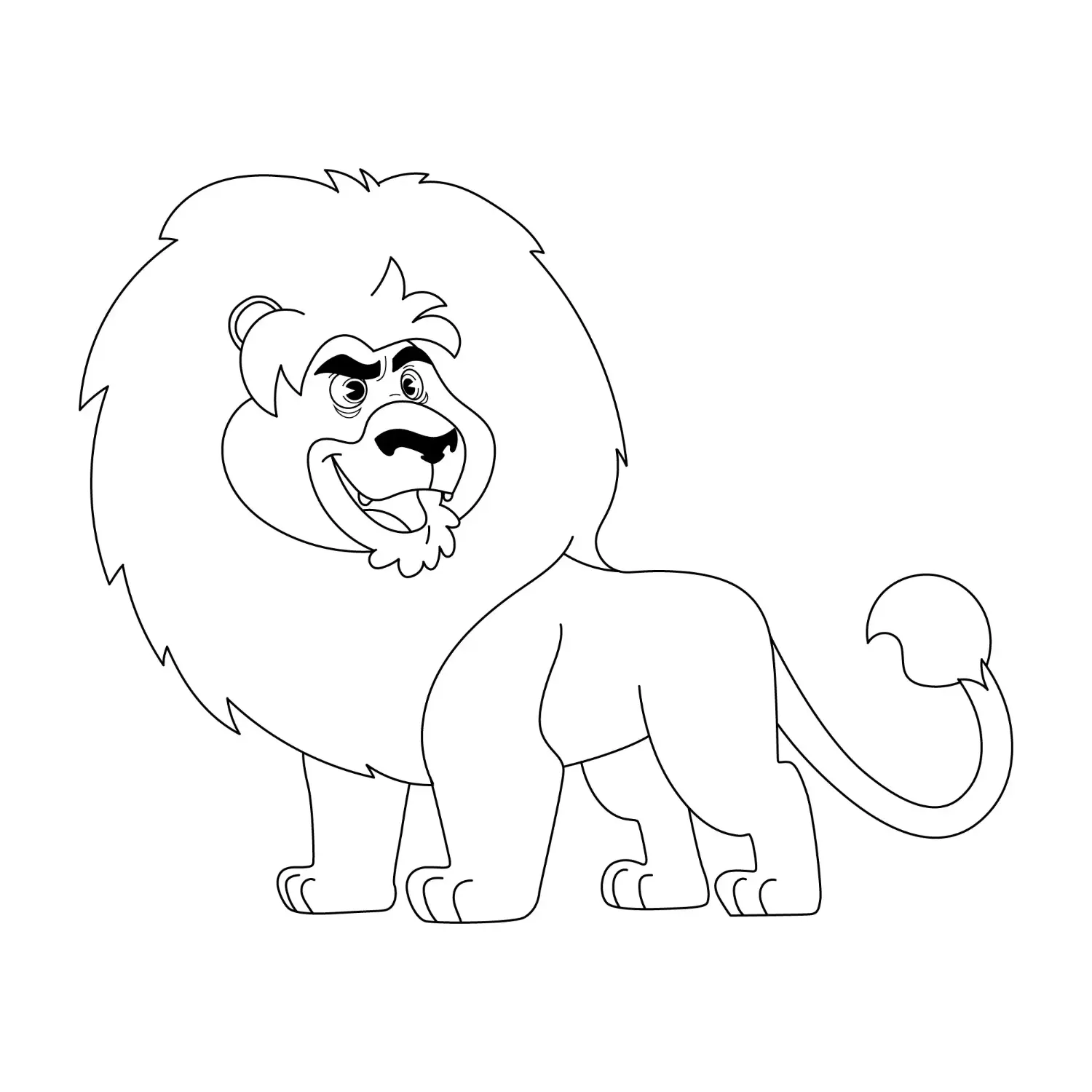 Free Lion Picture To Color In