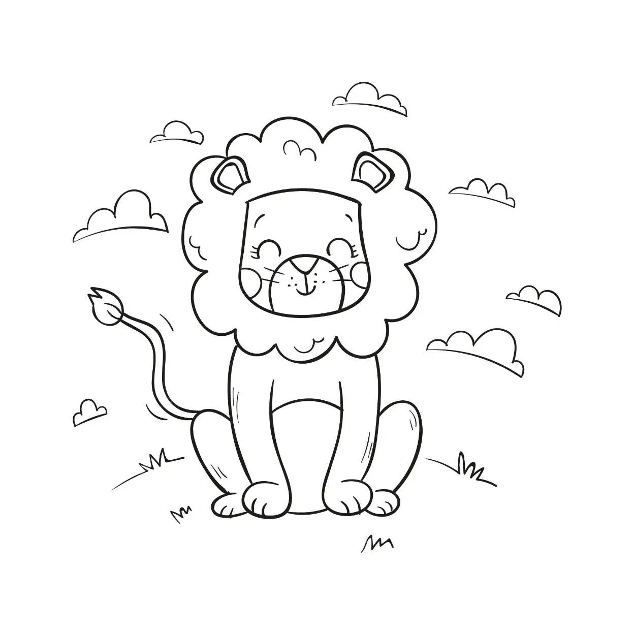 Free Lion Picture To Color In