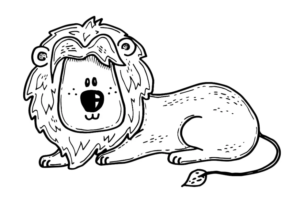 Free Lion Picture To Color In