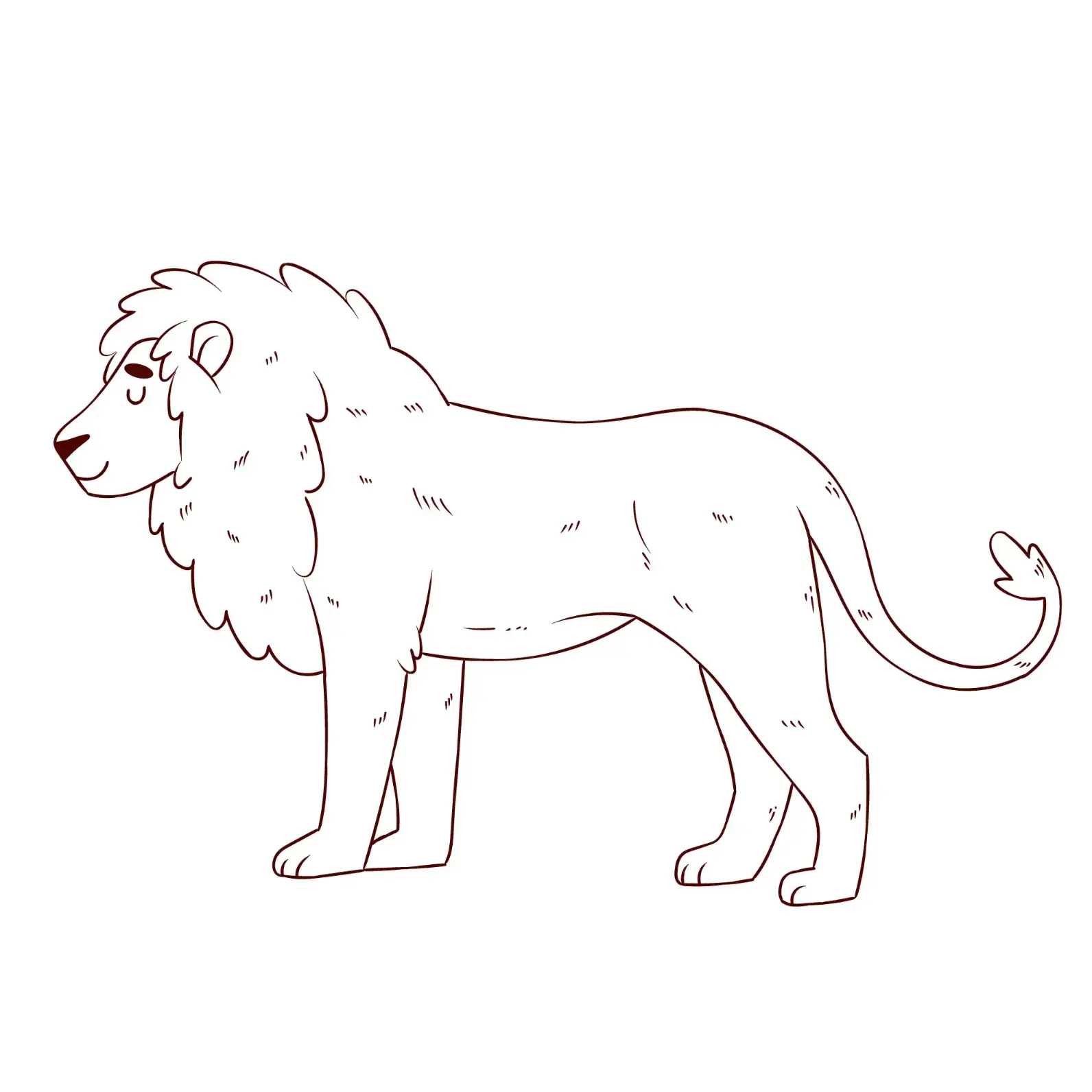 Free Lion Picture To Color In