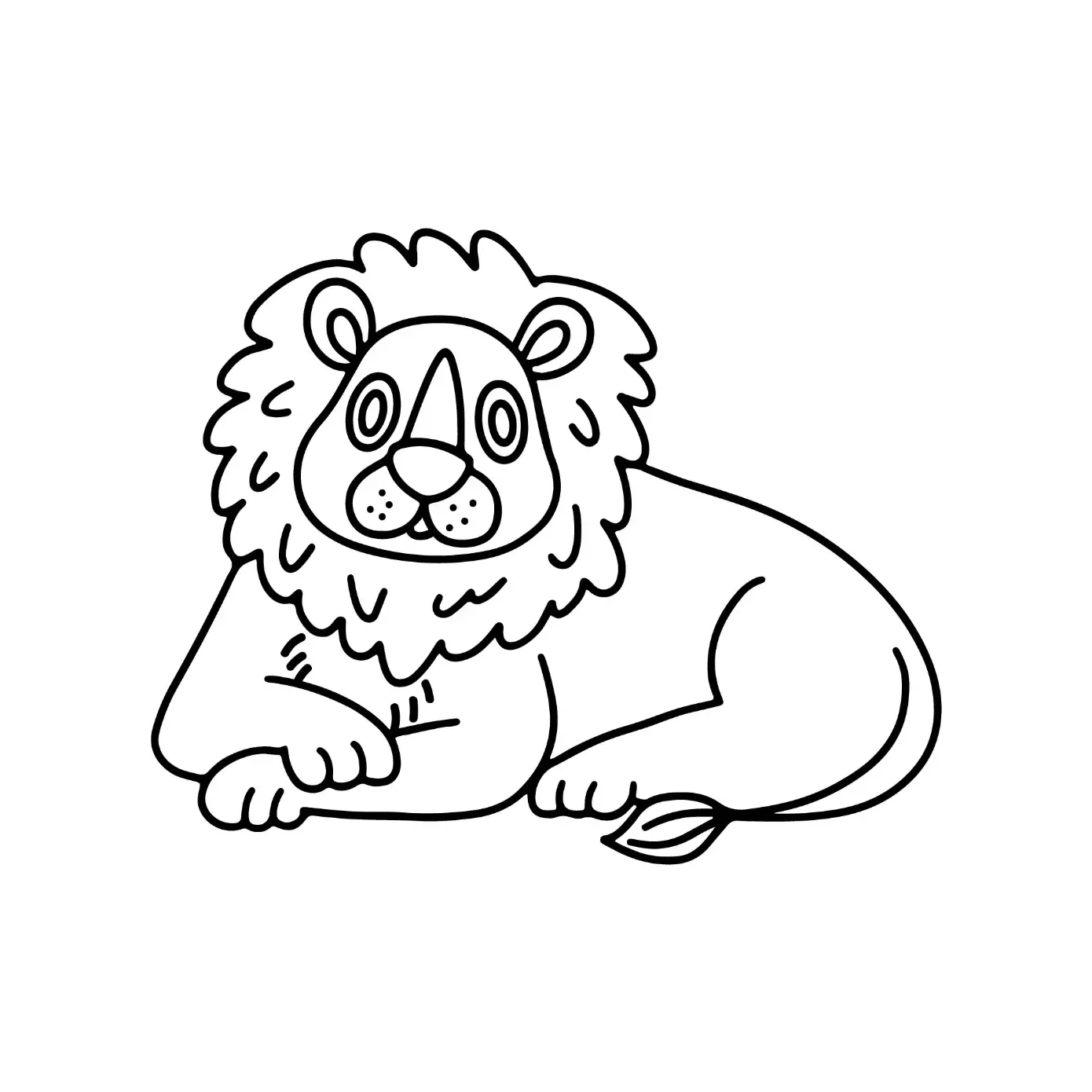 Free Lion Picture To Color In