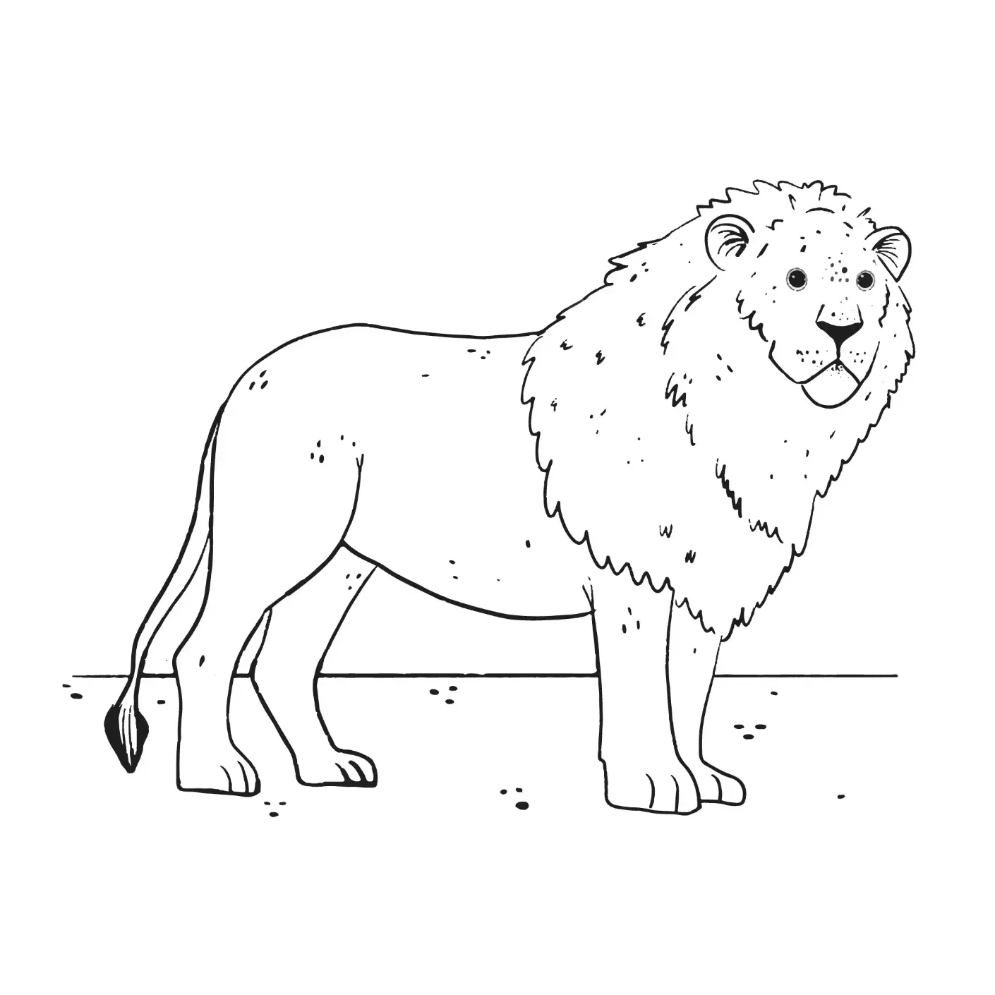 Free Lion Picture To Color In