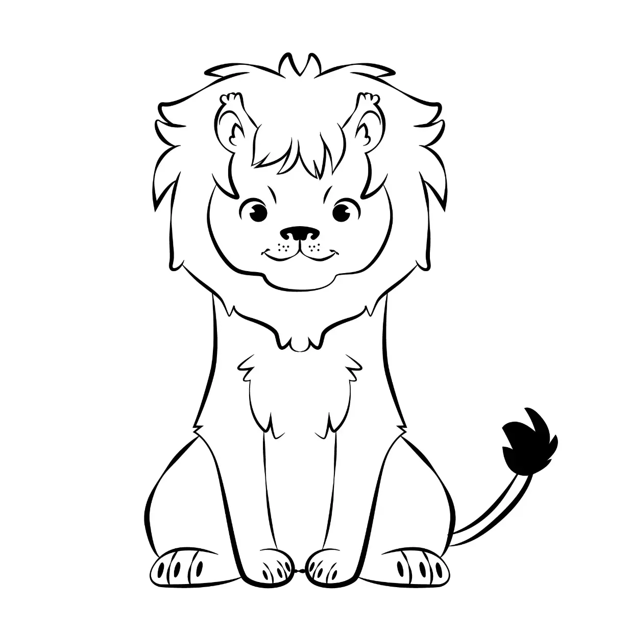 Free Lion Picture To Color In