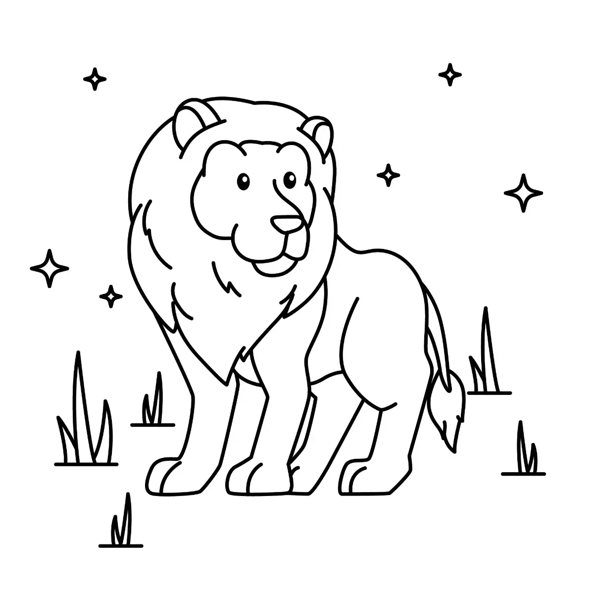 Free Lion Picture To Color In