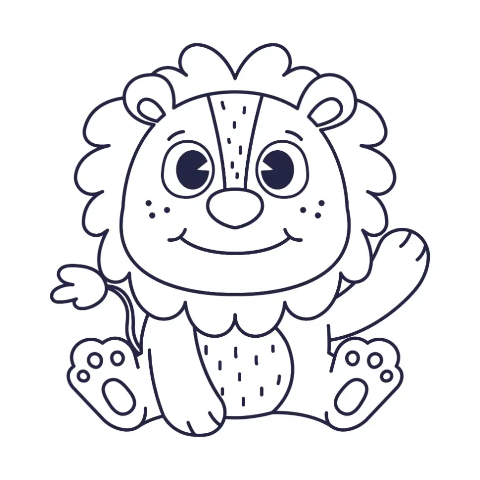 Free Lion Picture To Color In