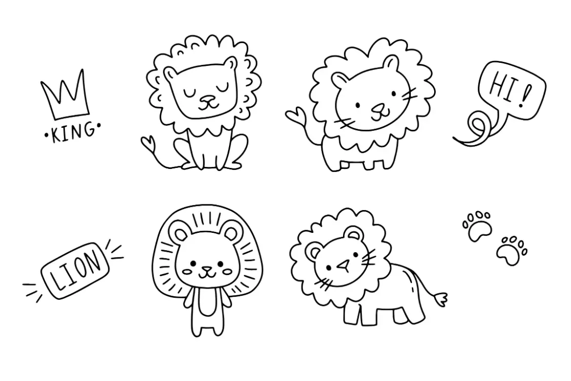 Free Lion Picture To Color In