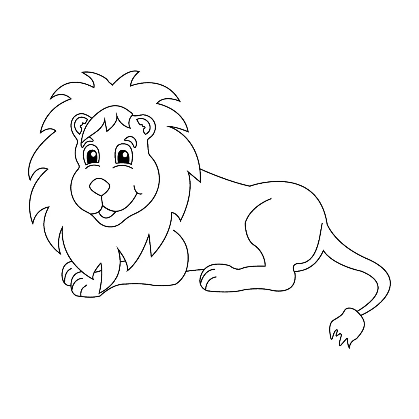 Free Lion Picture To Color In