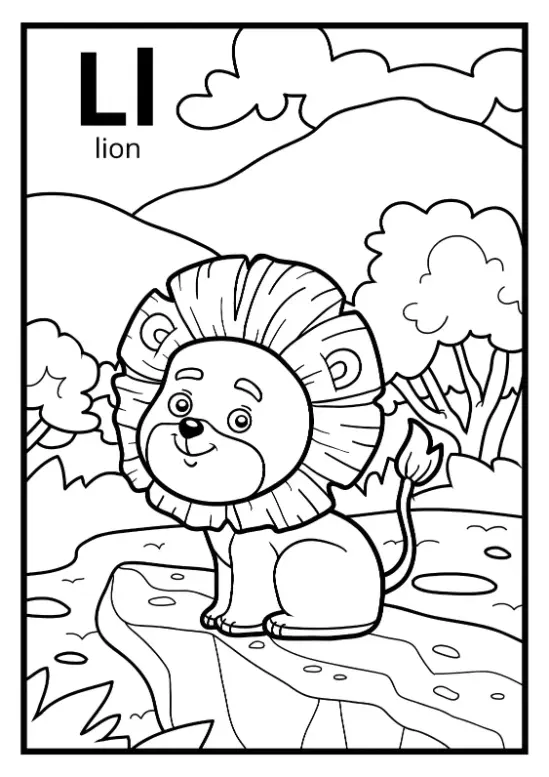 Free Lion Picture To Color In