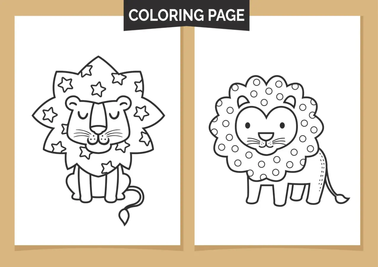 Free Lion Picture To Color In