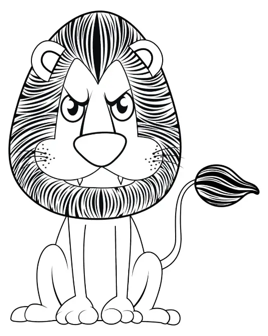 Free Lion Picture To Color In