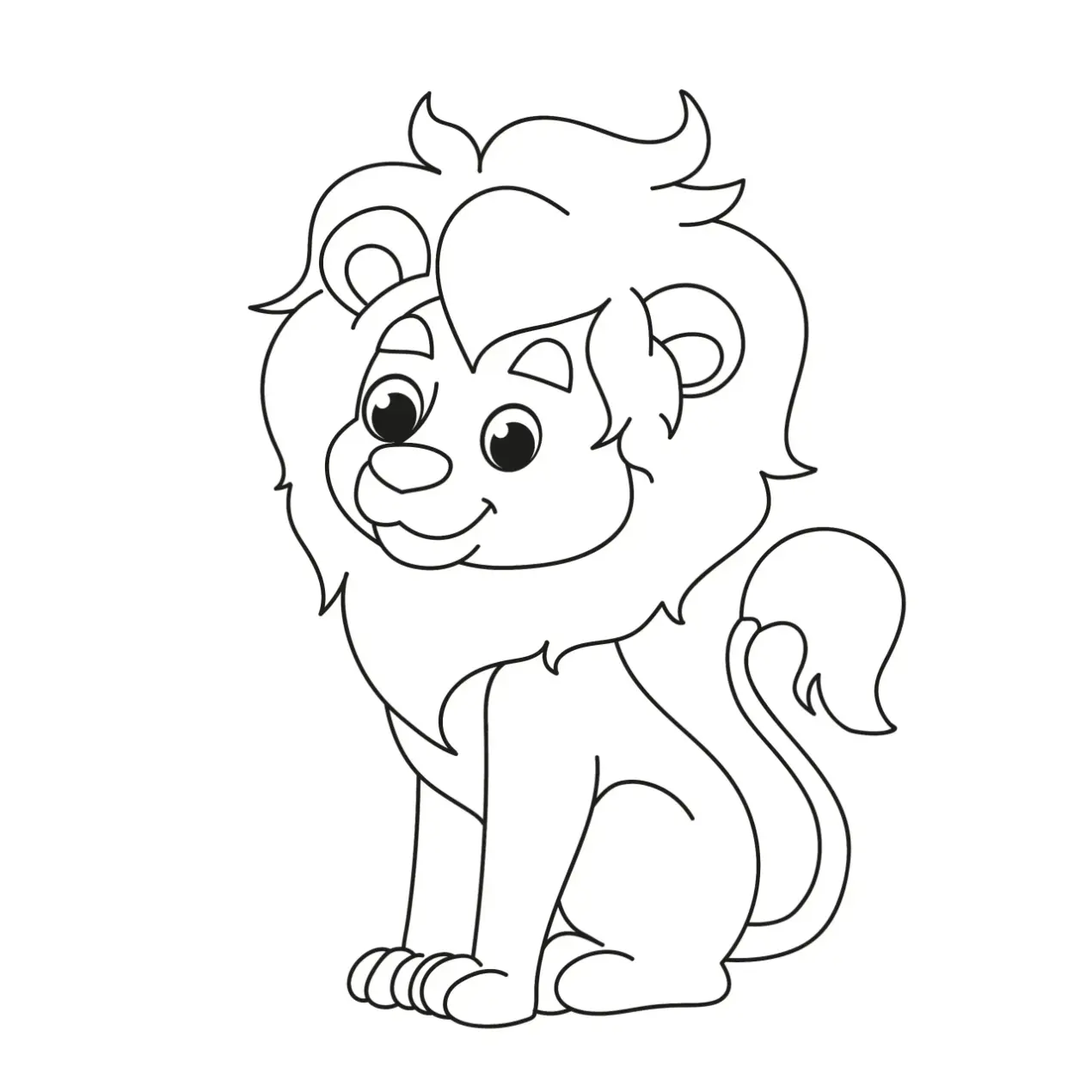 Free Lion Picture To Color In